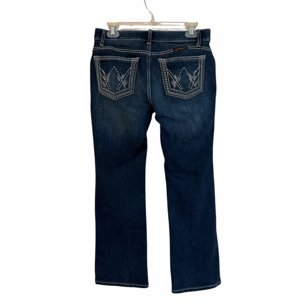 Wrangler Shiloh Riding jeans size 7 stretch denim‎ embroidered western rodeo